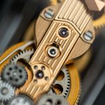 Close up of mechanical movement elements